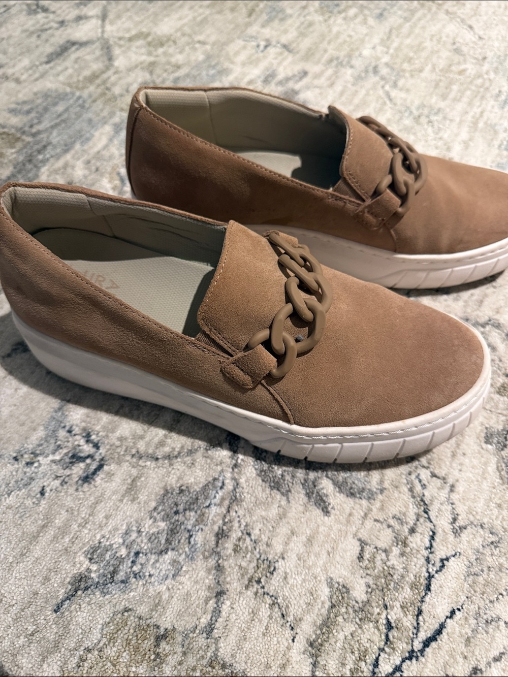 Naturalizer Suede Chain-Trim Slip-On Sneakers - Tan 11m